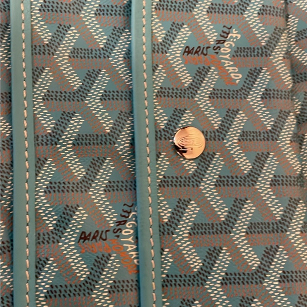 Goyard Goyardine Turquoise St. Louis GM Tote Bag - Picture 4 of 6